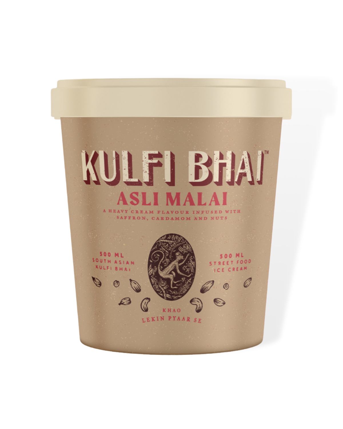 Asli Malai - Kulfi Bhai - Street food ice cream - South Asian Dessert - 500ML