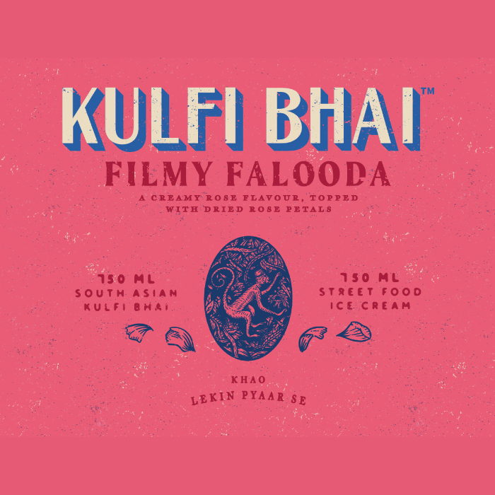 Kulfi Bhai Filmy Falooda -South Asian Dessert-Street Food Ice Cream - 750ml Family Pack