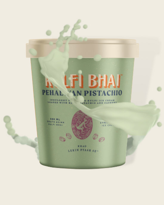 Kulfi Bhai Pehalwan Pistachio+South Asian Dessert+Street Food Ice Cream+Creamy Kulfi
